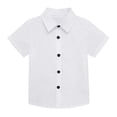 thumbnail image 2 of UACY Boys Button Down Shirt Short Sleeve Kids Collared Dress Shirts for Toddler Teen Boy Summer Clothes, 2 of 4