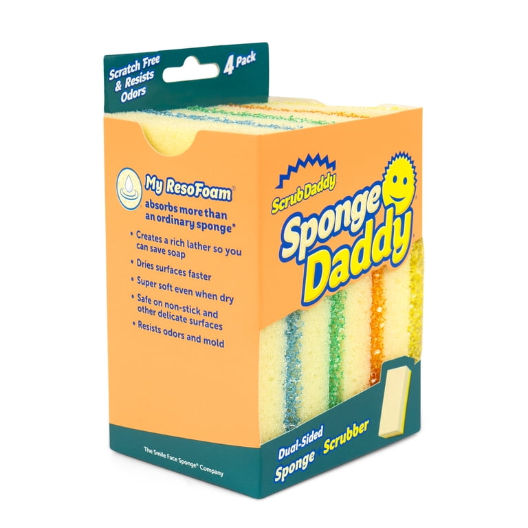 Scrub Daddy Sponge Daddy Non-Scratch Multipurpose Sponges, 4 Pack photo 7