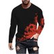 thumbnail image 2 of Blusas y camisas de manga larga y cuello redondo para hombre, camisetas informales con estampado de cuello redondo, blusas de manga corta para hombre, 2 of 4