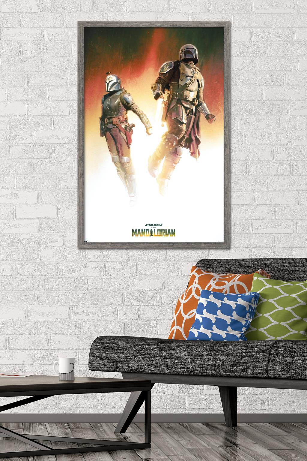 Star Wars: The Mandalorian Season 3 - Duo Wall Poster, 22.375" x 34" Framed
