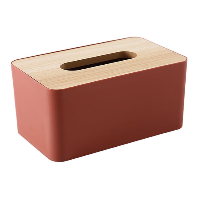 Caja de pañuelos multifunción, dispensador rectangular de pañuelos faciales para comedor, cocina, tocador de dormitorio y decoración del hogar, rosa