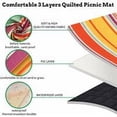 thumbnail image 3 of Mantel de picnic impermeable de 200 x 200 cm, tapete de playa sin arena, manta de picnic grande, portátil con asa, tapete para playa, senderismo, viajes, jardín, mantel naranja, 3 of 5