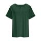 thumbnail image 5 of Fiudx Ofertas Flash Del Día Solo En Línea Camiseta Extragrande de Color Liso con Cuello En V para Mujer, 5 of 5