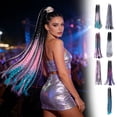 thumbnail image 1 of Extensión de pelo con trenza sucia y elástico - Trenza sintética elástica inflada, poni texturizado desordenado, recogido rápido y fácil, peinado con clip de moda, paquete negro, 1 of 2
