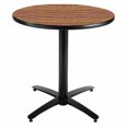 thumbnail image 4 of KFI Studios Mode 3' Round Bistro Table, Dark Mahogany, Arched X-Base, 4 of 4