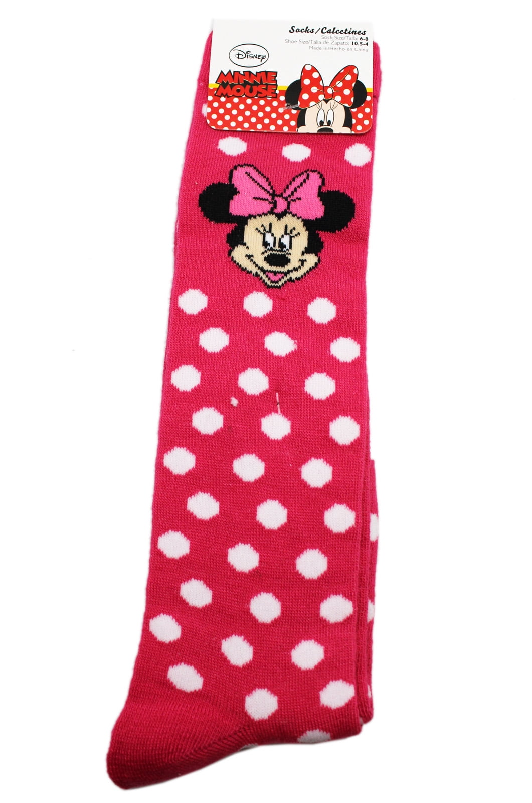 Minnie Mouse - Disney's Minnie Mouse Red/White Polka Dotted Long Socks ...