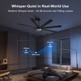 thumbnail image 6 of 72 Inch Large Size 8 pcs Blades Ceiling Fan With Light Kit 3 Color Dimmable LED, DC 6 Speed ,Remote Control Ceiling Fan for Patio Living Room, Bedroom, Office,Indoor.(Matte Black ), 6 of 14