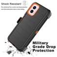 thumbnail image 6 of For Motorola Moto G Power 5G 2024 Phone Case, with [Built-in Screen Protector] Holster Belt Clip for Moto G Power 5G 2024 Ebizware Heavy Duty Shockproof Rugged Kickstand Cover - Black/Orange, 6 of 10