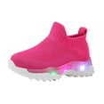 thumbnail image 5 of Toddler Light up Shoes Boys Led Sneaker Breathable Children First Walking Comfortable Athletic Casual Mesh Shoes Hot Pink Size 7 Toddler, 5 of 5