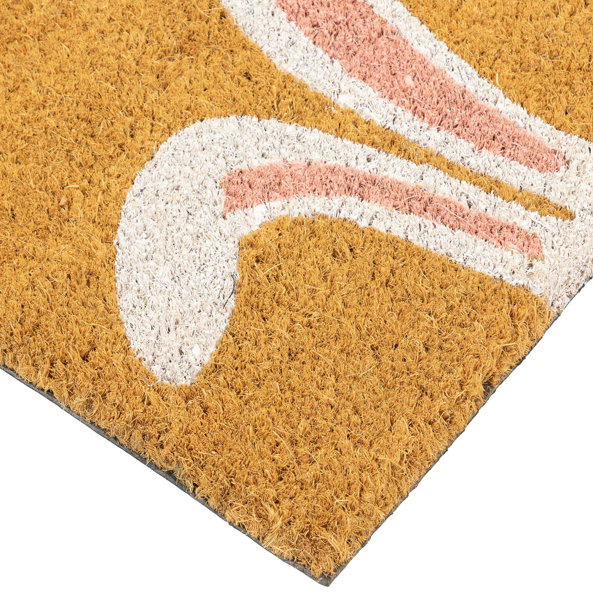Northlight Natural Coir Happy Easter Bunny Ears Outdoor Doormat - 18" x 30"