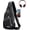 Black, variant on Mens Leather Crossbody Bag Trendy Sling Bag Man Purse Waterproof Sling Backpack Daypack Cross Body Chest Bag for Men