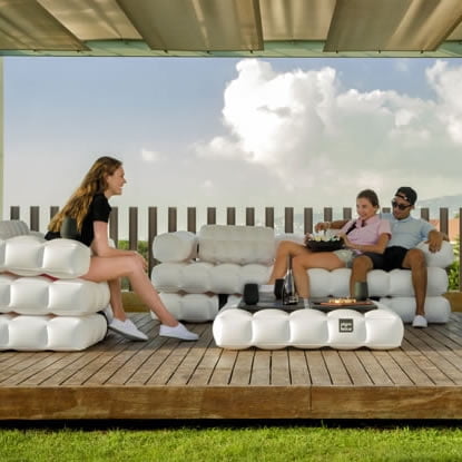 Pigro Felice Modul'Air Inflatable Cushion- PVC Black