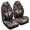 thumbnail image 2 of POLERO Gray Wolf Print Car Seat Covers Set of 2 Waterproof Front Bucket Seats Protector Auto Interior Accessories Decor Universal Fit for Car Truck SUV, 2 of 7