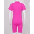 thumbnail image 5 of Haitryli Kids Boys Girls One Piece Swimsuit Short Sleeve Rash Guard Swimwear Shorty Wetsuit Rose Red 12, 5 of 7