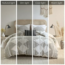 King/Cal King 4 Piece Printed Duvet Cover Set with Throw Pillow,Black Ivory Polyester Household Supplies Décor Bedding Bedding Sets