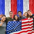 thumbnail image 5 of Red White and Blue Decorations Streamers Patriotic Foil Fringe Curtains Photobooth Props Party Backdrop for USA Themed Olympics Election Veterans Day 4th of July Decorations,13.12 ft, 5 of 9