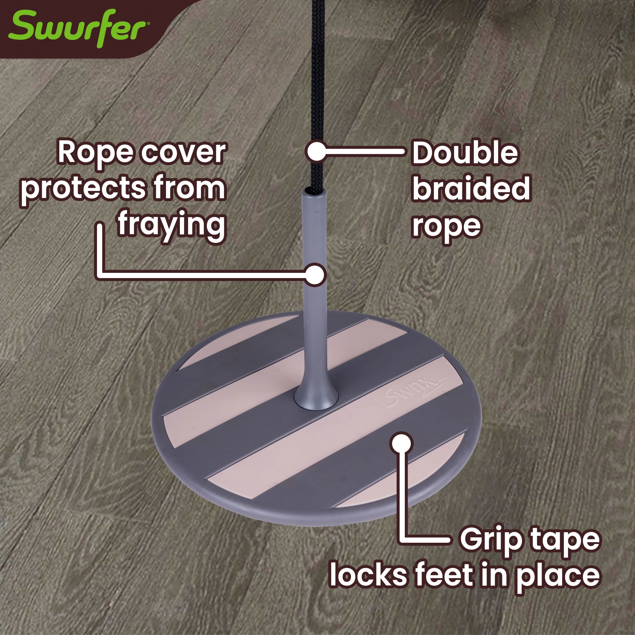 Swurfer SWNX Foot Swing- Under Desk Foot Rest, Adjustable Height Fidget  Swing Helps Focus, Reduce Anxiety and Boredom (SWNX)