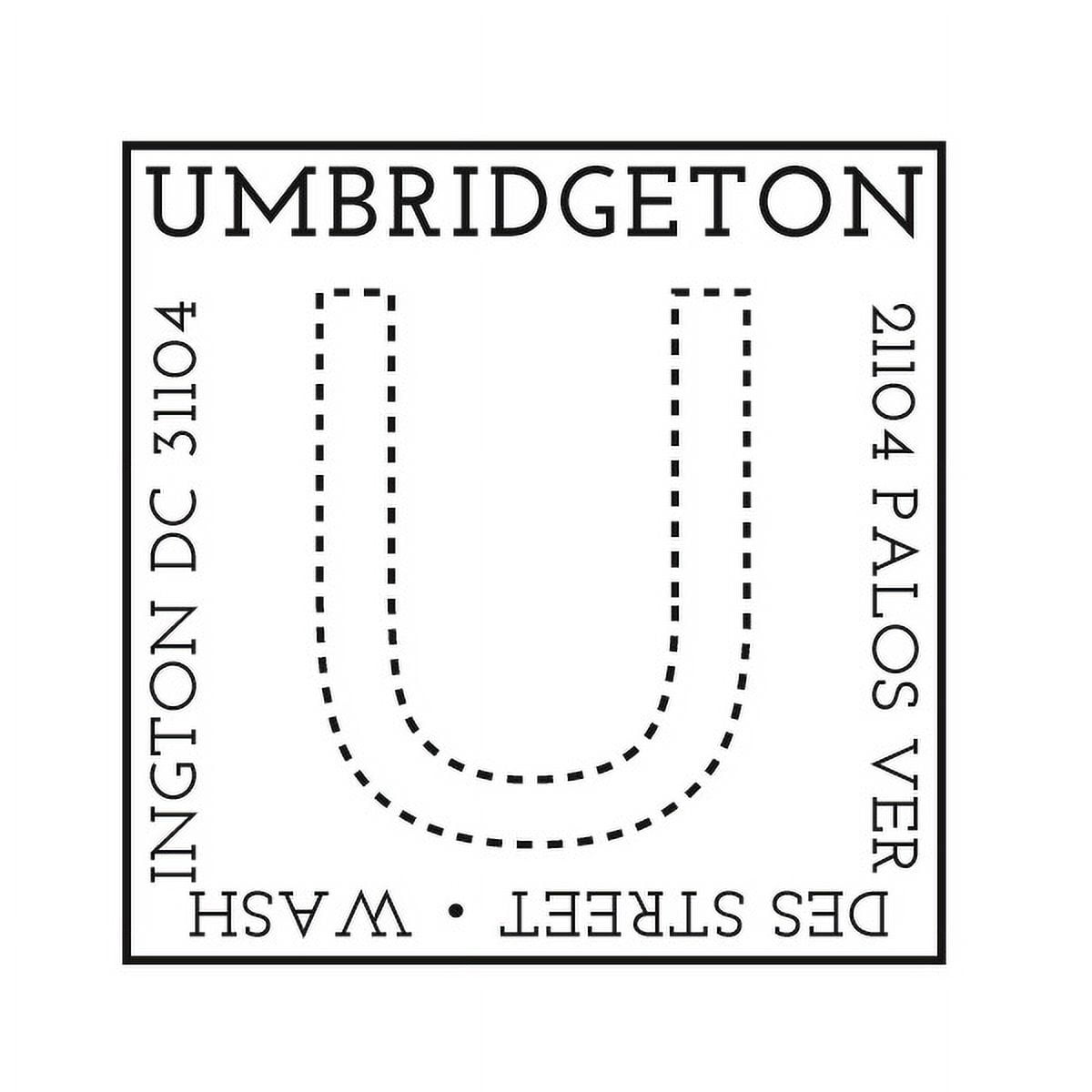 Personalized Square Self Inking Rubber Stamp - The Umbridgeton