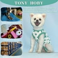 thumbnail image 6 of TONY HOBY Pet Clothes Sleeveless Dog Pajamas Dog Jumpsuit PJS with Stripes for Summer Girl Green, XL, 6 of 8