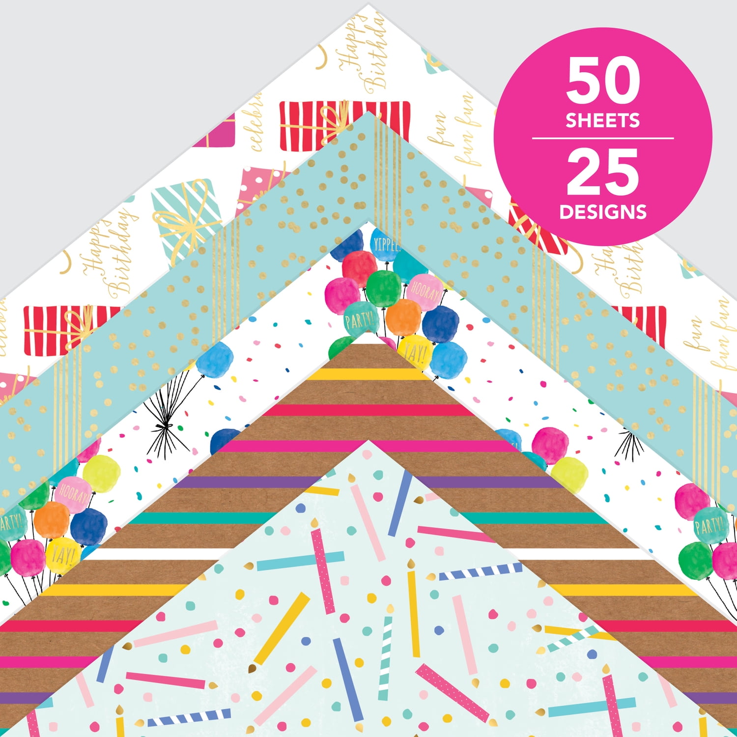 (2 pack) Roobee by Mara Mi Celebrations Paper Pad  8.5" x 11" - 24 lb/ 110 GSM, 50 sheets