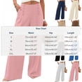 thumbnail image 2 of Womens Stretchy Dress Pants Straight Wide Leg Work Trousers Business Casual Pull On office Slacks Beige S(S), 2 of 5