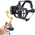 thumbnail image 1 of Dog Muzzle, Breathable Basket Muzzle Anti Biting Chewing For Dog, Dog Adjustable Silicone Soft Training Muzzle, 1 of 5
