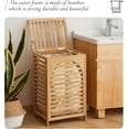 thumbnail image 6 of Laundry Hamper with Lid,Bamboo Large Waterproof Clothes Laundry Basket,Removable Washing Bags with Handles,clothes basket (Natural), 6 of 14