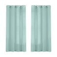 thumbnail image 2 of Linen Tulle Curtains, Hilingoto Curtain, Linen Sheer Curtains 63 Inch Length Semi Sheer Curtains Silver Linen Curtain Panels for Living Room/Bedroom Light Filtering Curtains 2 Panels, 2 of 9