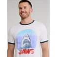 thumbnail image 4 of Jaws Men's & Big Men's Ringer Graphic Tee, Sizes S-3XL, 4 of 6