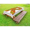 thumbnail image 1 of Letter R Outdoor Tablecloth, Floral R Made with Maple Leaves Bouquet Essence Autumn Inspirations Initials Theme, Decorative Washable Fabric Picnic Tablecloth, 58 X 104 Inches, Multicolor, by Ambesonne, 1 of 2