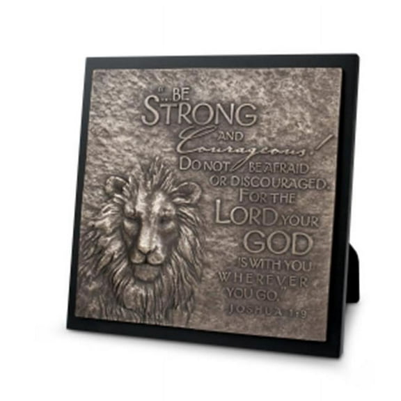 Plaque-Moments Of Faith: Lion Sculpture (#11710)