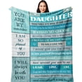 thumbnail image 1 of LHSHID Daughter Gift from Mom Dad Gifts for Daughter from Mothers Father Birthday Gifts for Daughter Daughter Gifts for Graduation Christmas Birthday Valentines Mothers Day Blanket 50"x60", 1 of 7