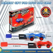 Christmas Gifts for Boys,Car Toys for Kids Ages 8-12,Toys for Boys 8 to 11 Years,Air Powered Cars for Boys and Girls,2 Toy Car Launchers and Air Powered Cars with Ramp and Finish Line
