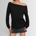 thumbnail image 2 of EDFBUYKRS Women Long Sleeve Shirts Plus Size Loose Fit Stripe Pullover Neck Button Down Sweatshirts Fashion Color Block Loose Tunic Lady Tops M, 2 of 6