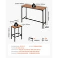 thumbnail image 3 of KFFKFF Bar Table, 3PCS 47″, Bar Tables and Chair Set with Rounded Edge Design, Rectangular Pub Table with Two Stools for Office Desk, Breakfast Corner, Mini Bars, 3 of 9