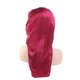 thumbnail image 4 of Gorro de pavo Gorro de pelo largo suave y elástico Gorro de pelo sedoso transpirable grande para dormir (rojo vino), 4 of 5