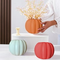 PALIFEUR Thanksgiving Decorations Pumpkin Shape Flower Pots Fall Flower Vase, Pumpkin Plant Pots for Fall Thanksgiving Party Home Room Office Farmhouses Decoration