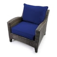 thumbnail image 4 of Jordan Manufacturing 46.5" x 24" Veranda Cobalt Blue Solid Rectangular Outdoor Deep Seat Chair Cushion Set with Welt, 4 of 11