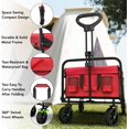 thumbnail image 5 of WYDK Collapsible Foldable Heavy Duty Utility Wagon Cart with Larger Capacity - Perfect for Shopping, Sports Events, Grocery, Moving, Camping, Laundry, Beach - Red, 5 of 7