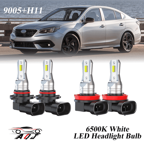 Compatible with Subaru Legacy 2015-2021 LED Headlight Bulbs KIT High Low Beam Combo (Pack of 4) , 6500K White 10,000LM Super Bright, Plug and Play