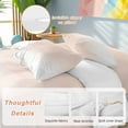 thumbnail image 2 of Dreamy Peach Duvet Cover Set Queen Size, Pink and White Gradient 4 Piece Soft Microfiber Bedding Set with 1 Duvet Cover, 1 Flat Sheet, 2 Pillowcases, 2 of 9