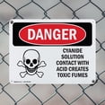 thumbnail image 5 of (2 Pack) Cyanide Solution OSHA Danger Sign 14 Inch X 10 Inch Indoor / Outdoor Rust-Free Aluminum Metal Signs for Workplace, Workshop, and Construction Site, Made in the USA, 5 of 8