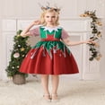 thumbnail image 2 of EIMELI Bébé Enfants Petite Fille Noël Santa Partie Robe Formelle Concours Princesse Demoiselle d'Honneur Soirée Mini Robe, 2 of 6