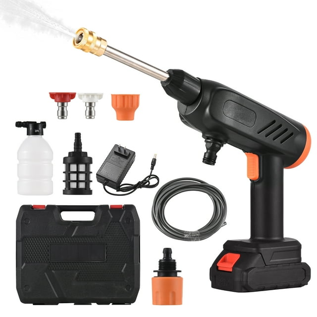 Amdohai Handheld High Pressure Washer Cordless 21V Portable Multi-Function Washing Machine for Car Cleaning/ Courtyard Flush/ Air Connition/ Kitchen Cleaning/ Garden Watering