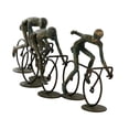 thumbnail image 6 of 20" x 8" Bronze Polystone People Sculpture with Bike, by DecMode, 6 of 8