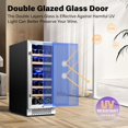 Yeego Wine Fridge Dual Zone 15 Inch, 28 Bottles Wine Cool Refrigerator