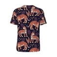thumbnail image 3 of Rocae Leopard Print for Breathable Men's Baseball T-Shirt Fashionable Casual Baseball Jersey, Moisture-wicking Sportswear X-Large, 3 of 9