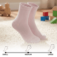 thumbnail image 2 of Girls Whisper Soft Quarter Crew Socks 6 Pack Lightweight Breathable Socks, RED, S, 2 of 6