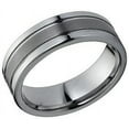 thumbnail image 2 of Tungsten Rings for Men Wedding Bands for Him Womens Wedding Bands for Her 8mm Double Grooved with Brushed Center, 2 of 4