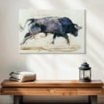 thumbnail image 2 of Elephant Stock Charging Bull 1998 Wall Art - Horizontal Canvas Wall Art - Living Room Wall Decor - Animal Canvas - White And Blue Decor By Mark Adlington - 24" x 16", 2 of 8